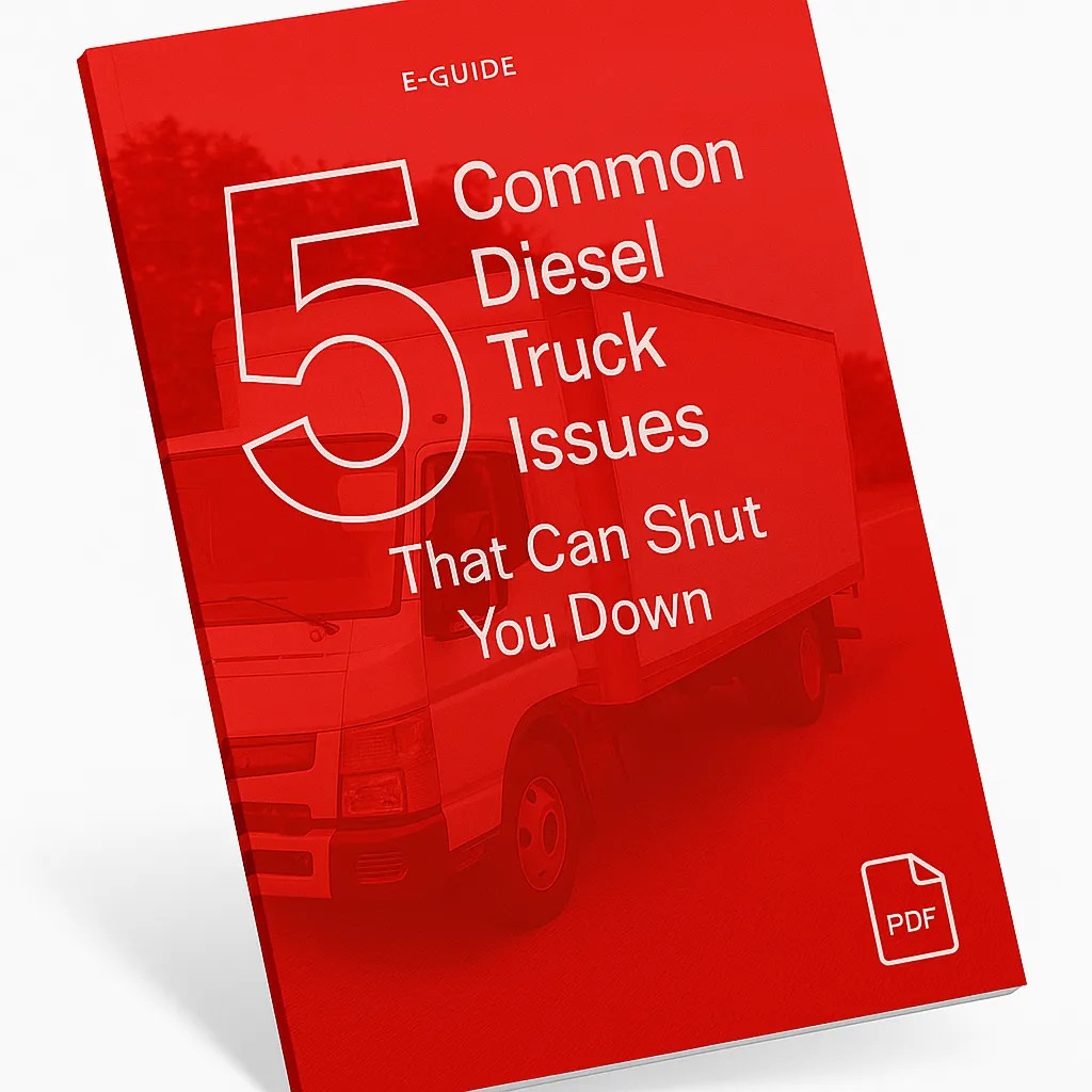 E-guide cover: 5 Common Diesel Truck Issues That Can Slow You Down