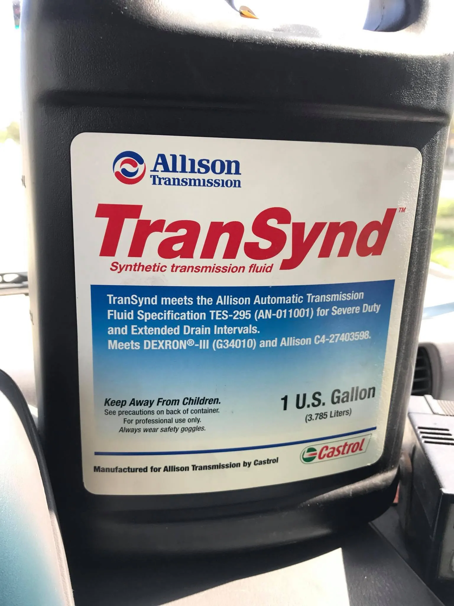 TransSynd transmission fluid container